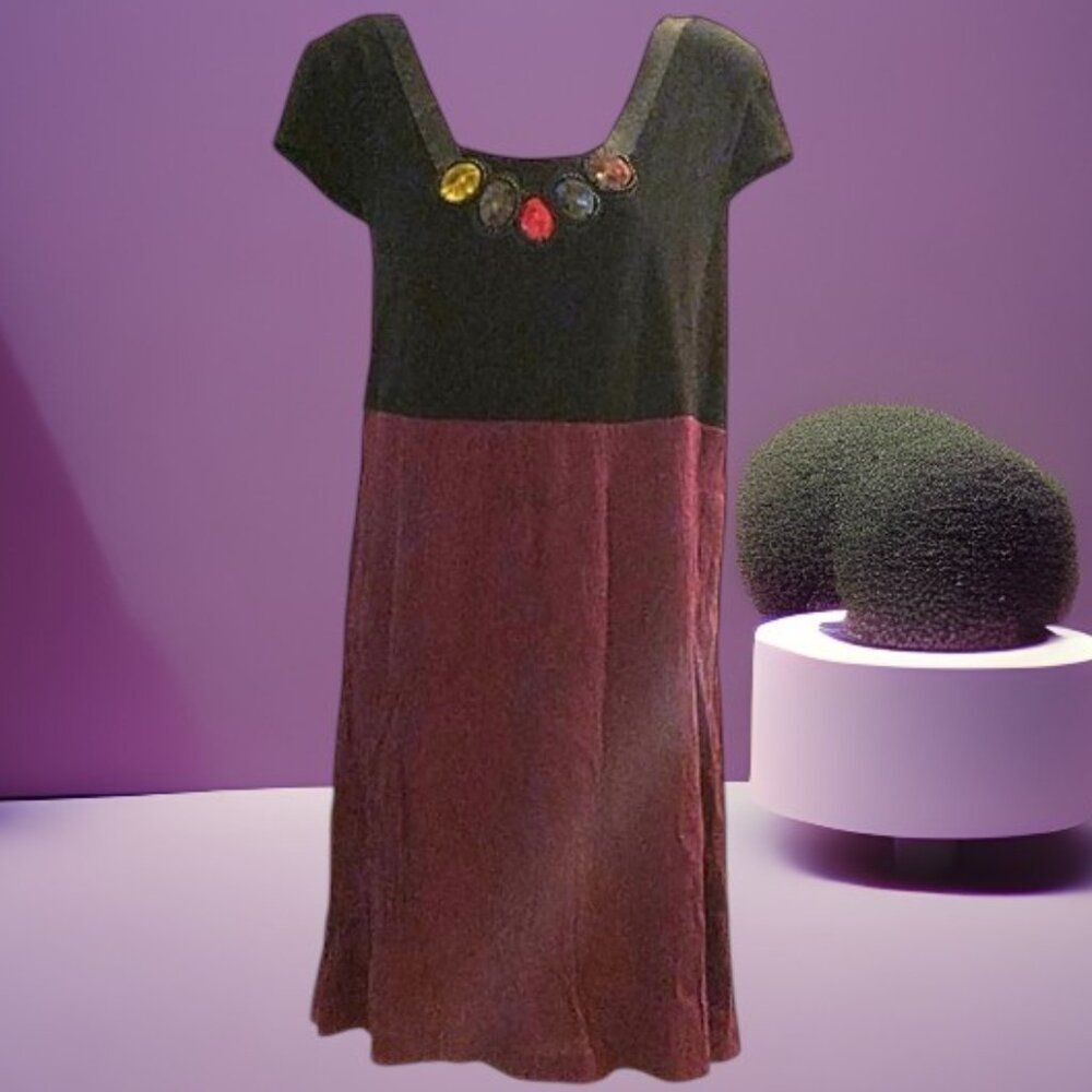 Tiana B Multiple Brooch Collar Dress Size 12